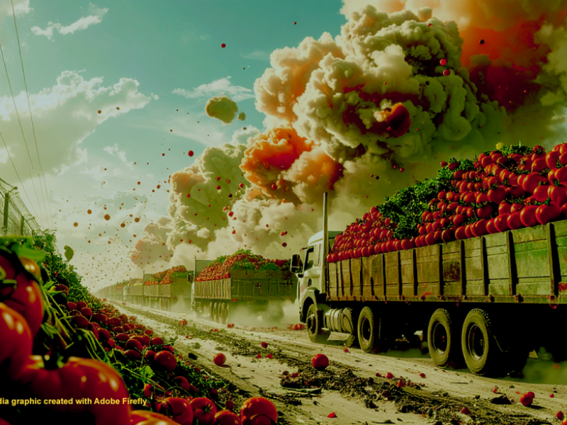 Tomato wars illustration from VSN Media