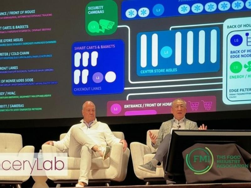 Mike Parker and John Tonthat address FMI GroceryLab